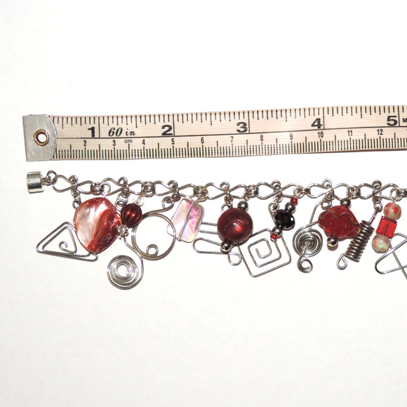 OOAK Silvertone Charm Bracelet - Picture 4 of 5